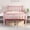 Pink, variant on AOEIUY Full Size Metal Platform Bed Frame with Spindle Headboard, Black Heavy-duty frame,offers under-bed storage for rooms,assembles quickly with basic tools,no box spring needed
