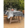 thumbnail image 2 of Outdoor Tablecloth with Umbrella Hole and Zipper, Grey Abstract Rectangle Table Cloth 60x102 Inch Waterproof Tablecloth, Modern Mottled Art Oil Painting Picnic Table Cover for Patio Camping, 2 of 7