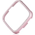 thumbnail image 3 of XYCCA 2pcs Drop Resistance Cover Womans Watch Ladies Watch Reloj Inteligente Shell Watch Smart Metal Smartwatch Protector Lite Bumper Accessories Miss Case Diamond Pink-0621, 3 of 5