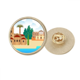 thumbnail image 1 of Broche de oro metálico circular Chipre National Landmark Unbranded, 1 of 3