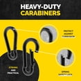 thumbnail image 4 of Set de levantamiento Tribe Heavy Duty Handles con mosquetones, color negro, 4 of 5