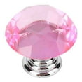 thumbnail image 3 of WALFRONT 10PCS Crystal Glass Cabinet Knobs 30mm Diamond Shape Drawer Kitchen Cabinets Wardrobe Dresser Door Cupboard Pulls Handles Pink, 3 of 7