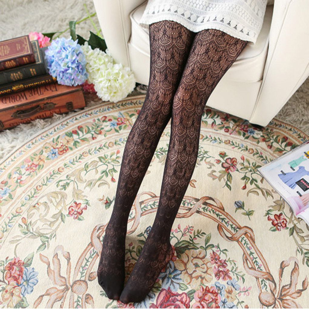 New Women's Vintage Hollow Mesh Lace Tights nylon Pantyhose Long Stockings NEW