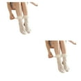thumbnail image 3 of ziyahi Breathable Compression Socks For Women Adorn Feet With Ruffle Cuff Adorn Foot beige 2Set, 3 of 6