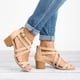 thumbnail image 4 of Nuevas sandalias con cremallera y correa cruzada Sandalias de tacón grueso con tacón alto para mujer Wmkox8yii hfjk3566, 4 of 6