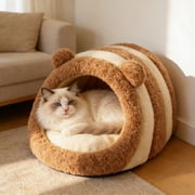 FcBaudy Pet Bed Pet Villa Cats Bed Bed Removable Dog Bed Winter Warm Cats Bed Two Purpose Pet Nests Pet Mat Fabric Pets Bed