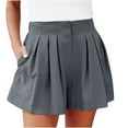 thumbnail image 2 of Idoravan Shorts for Women Clearance Fashion Women Sweat Shorts Summer Casual Loose Solid High Waist Short Pants, 2 of 8