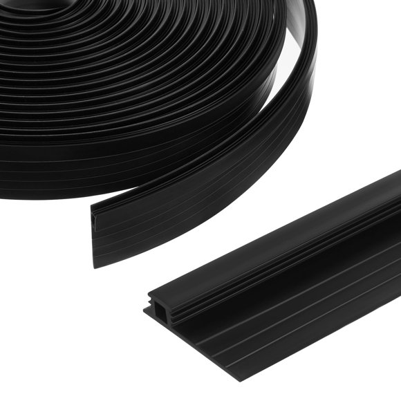 Puerta corredera de vinilo Bug Seal Strip Pushglossy de 8,5 m, negra