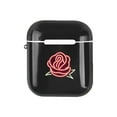 thumbnail image 3 of Elegant Rose Flowers Case for AirPods 1&2 Gen Case,Ultra Slim Hard Shell with Anti-Loss Buckle and Earhook for Women Men,Black, 3 of 8
