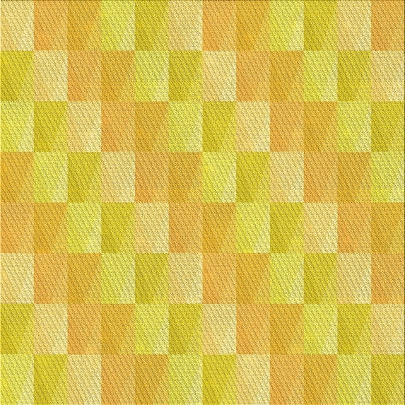 Ahgly Company Indoor Square Patterned Banana Yellow Area Rugs, 5' Square