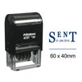 thumbnail image 1 of Printtoo Self Inking Dater Stamp With Sent Text Office Stationery Date Rubber Stamp-Blue, 1 of 1
