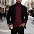 thumbnail image 6 of Men's Lightweight Turtleneck Shirts Long Sleeve Thermal Pullover Sweater Slim Fit Casual Knitted Basic Layer Tops, 6 of 8