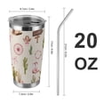 thumbnail image 4 of NewJum Cowgirl Tumbler with Straw Lid, 20oz Insulated Stainless Steel Travel Mug for Women, Pink Western Coquette, Cup Holder Friendly Desert Cactus & Pink Boots Gift for Her, 4 of 7
