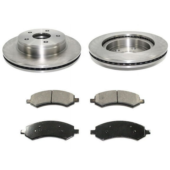 Front Brake Pad and Rotor Kit - Compatible with 2007 - 2009 Dodge Durango 2008