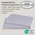 thumbnail image 2 of California Design Den Pillow Cases Queen Size Set of 2 - 1000 Thread Count, 100% Cotton Sateen Pillowcases, Fits Standard & Queen Pillows - Lavender Grey, 2 of 8