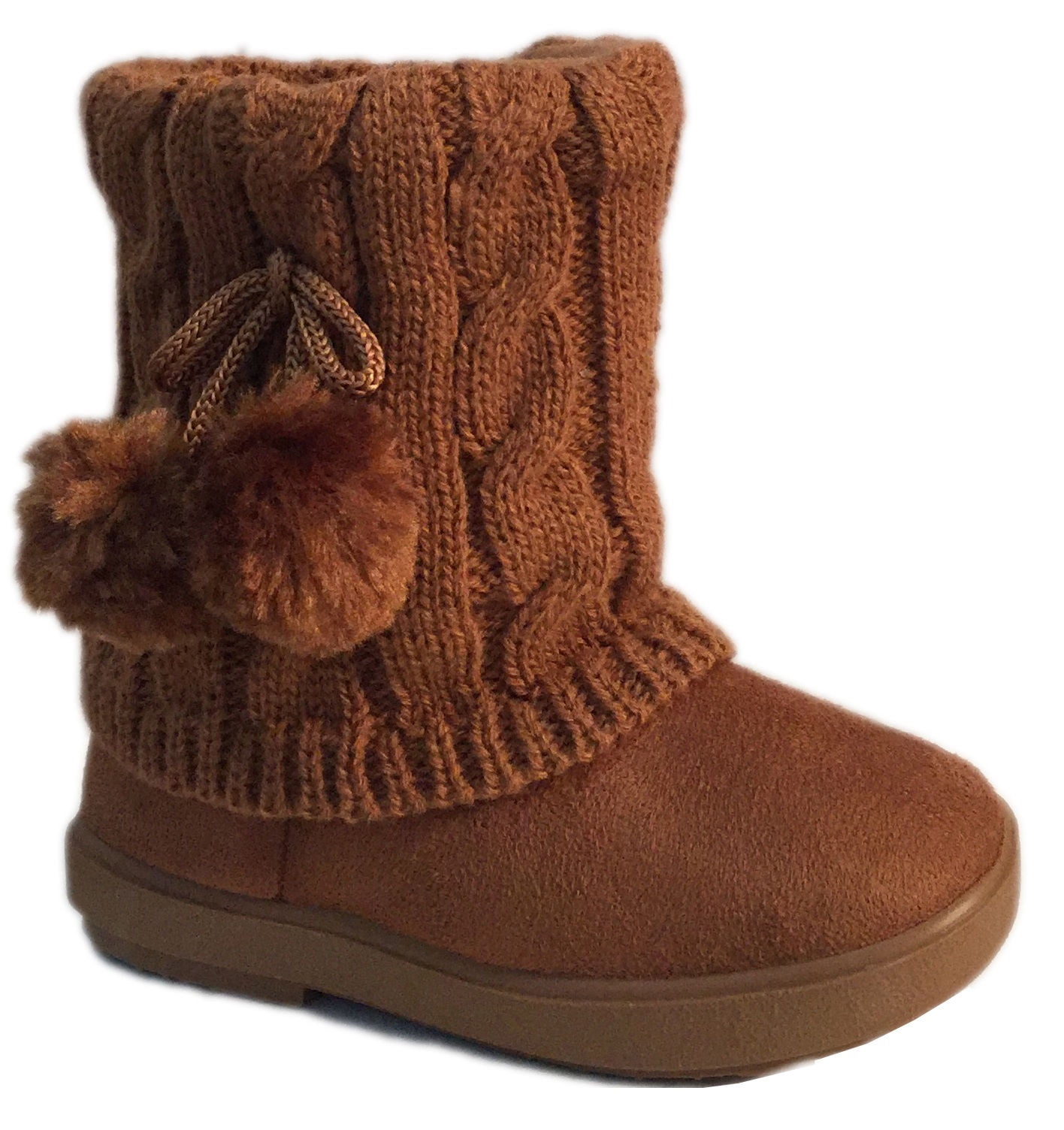 New Girls Toddlers Kids Slouch Comf Midcalf Suede Button Boots Shoes