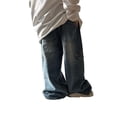 thumbnail image 3 of RUTAYY Toddler Boys Jeans Wide Leg Pants Loose Straight Leg Trouser Comfort Pants, 3 of 9
