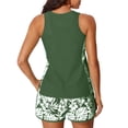 thumbnail image 5 of JoveMarine Women's Two Piece Sport Swimsuit Tankini Set with Swim Shorts Printed Athletic Beach Bathing Suit Bathing Suit For Womens Swimsuits Army Green L, 5 of 5