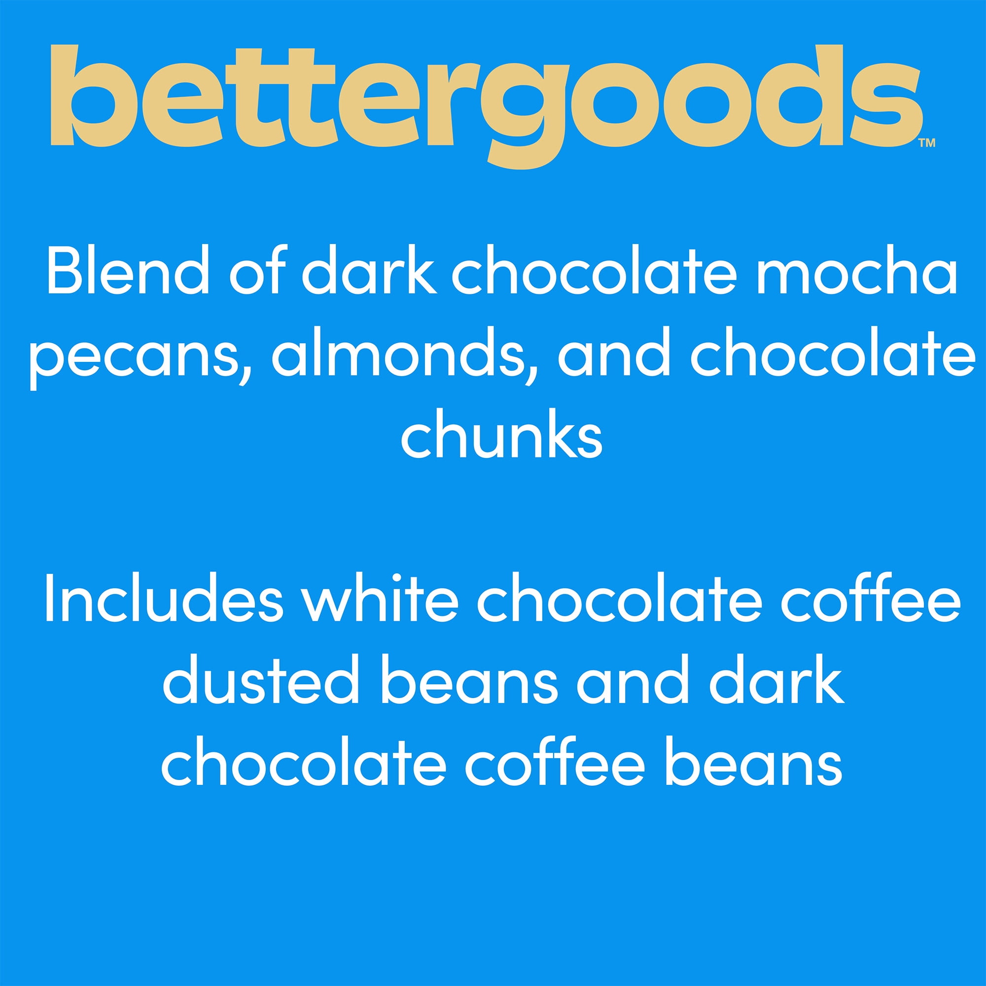 (3 pack) bettergoods Dark Chocolate Espresso Trail Mix, 11.5 oz