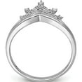 thumbnail image 2 of Sterling Silver Rhodium Plated Diamond Crown Ring (Size 6) Made In India qr5738-6, 2 of 5