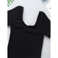 thumbnail image 4 of Aislor Kids Girls' Short Sleeves Ballet Leotard Cotton Jumpsuit Training Dancewear, 4 of 7