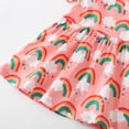 thumbnail image 3 of WIBACKER Summer Little Girl's Casual Cotton Dress Short Sleeve Tutu Dresses - Rainbow, 3 of 6
