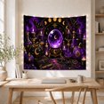 thumbnail image 5 of Crystal Ball Among Purple Pumpkins and Candles, Mystical Gothic Art for Occult Fans, Witchcraft Wall Decor, Halloween Gift, Tapestry Wall Hanging for Bedroom and Studio, 5 of 7