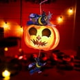 thumbnail image 3 of 2 PCS Halloween Pumpkin Lamp Pumpkin Lights,Spooky Carved Pumpkin Lantern,LED Handle Pumpkin Lantern Lights,Halloween Props Battery Powered Warm Yellow for Halloween Party Decoration, 3 of 7