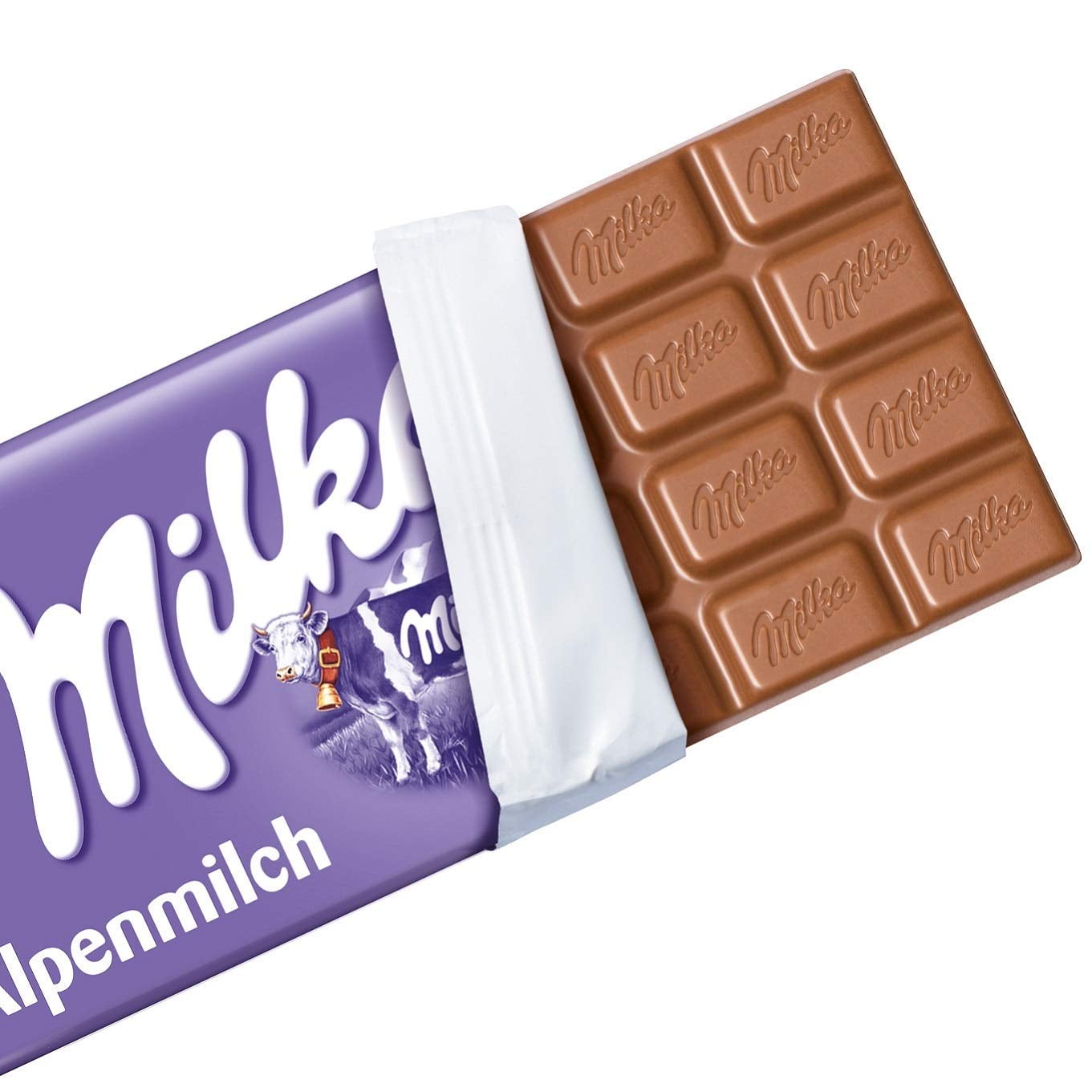 Milka Alpine Milk Chocolate Bar, 3.5 oz. Bars (Pack of 24)