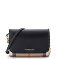 thumbnail image 1 of Pre-Owned Hampshire Wallet on Chain Leather and House Check Canvas By Rebag, 1 of 7
