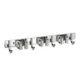 thumbnail image 2 of SeekLGT Wall Mount Broom and Mop Holder 3 Racks with 4 Hooks Stainless Steel Organizer Adhesive or Screw Mounted Storage for Kitchen Laundry Garage 1 Piece, 2 of 9