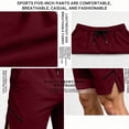 thumbnail image 6 of hoksml Men's 3 Inch Running Shorts, Elastic Drawstring Waist, Side Zipper Pockets, Quick Dry Mesh Fabric, Curved Hem, Multi-Color, Ideal for Gym and Workout, 6 of 7