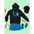 thumbnail image 3 of Aquarius Emoji Vibes - Trident Design Youth's Hoodie, 3 of 4