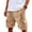 20#Khaki, variant on Men's 7" Corduroy Cargo Shorts Casual Lightweight Shorts with 5 Pockets, Drawstring Waist Relaxed Fit for Summer Beach Green XL