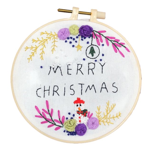 Dsscvnef Scene Embroidery Kit Christmas Kits Beginner Embroidery Kit for Adults DIY Embroidery Kit for Home Room