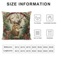 thumbnail image 5 of Leisuo Merry Christmas Animals Elk Decorative Throw Pillow Covers Reindeer Bell Winter Snowflake Wreath Pillowcase Brilliant Red (Br-Animal), 5 of 5