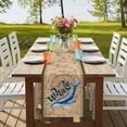 thumbnail image 4 of Table Runners 72 Inches Long Dress Scarves, Vintage Whale Farmhouse Kitchen/Dining Table Runner, Coffee Tablerunners, Brown Nautical Anchor Bubbles Coastal 14x72 Inch, 4 of 9
