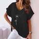thumbnail image 3 of Camisetas de Cuello en V Mujeres Impresas Manga Corta Camiseta Casual, Ligera Y Básica de las Mujeres Camisetas Casuales, 3 of 4