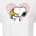thumbnail image 3 of Peanuts - Snoopy Woodstock Xo Heart - Juniors Cropped Cotton Blend T - Shirt, 3 of 6