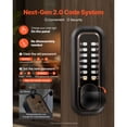 thumbnail image 4 of KFFKFF Mechanical Keyless Entry Door Lock, 2.0 Code Upgrade, 4-7 Digits Code, Double-Sided Push Button Combination Mechanical Keypad Door Knob, 4 of 9