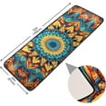thumbnail image 3 of Coolnut Orange Blue Mandala Area Rug - 2' x 6' Washable Runner Rugs with Rubber Backing - Non Skid Floor Carpet for Indoor Living Room Hallway Kitchen Home Decor Gifts, 3 of 7