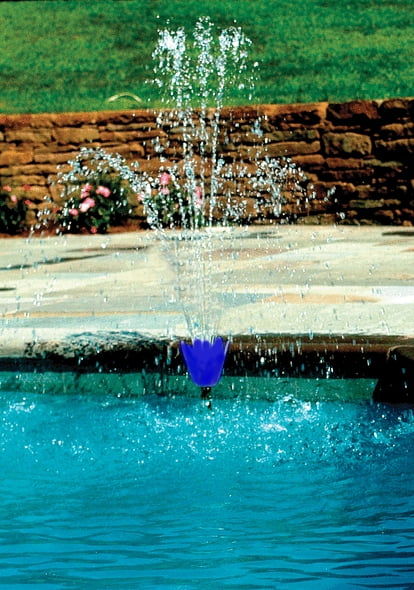 in ground pool fountain
