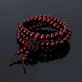 thumbnail image 4 of Multi-layer 108 Wood Beads Buddha Bracelet 8mm Beads Buddhist Prayer Bracelet, 4 of 16
