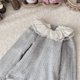 thumbnail image 1 of 0-3 Years Winter Baby Girls Fur Lining Blouse Baby Children's Lotus Leaf Collar Bottoming Shirt Warm Toddler Base Top, 1 of 6