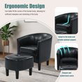 thumbnail image 6 of MOONMISS Velvet Accent Chair with Ottoman for Living Room，Black, 6 of 6