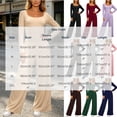 thumbnail image 3 of Edvintorg Rompers for Women One Piece Square Neck Long Sleeve Loose Casual Jumpsuit with Wide Leg Pant Trendy Womens Clothes S-2XL Dark Blue, 3 of 7