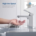 thumbnail image 4 of Blossom Kitchen and Bath Solid Brass Lead-free Single-handle High Arc Bathroom Faucet Chrome w/ Pop-up, 4 of 7