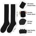 thumbnail image 3 of American Trends Womens Knee High Athletic Socks Casual Stripe Tube Outdoor Sport Socks Thigh High Tights Stockings 1 Pack Green White, 3 of 4