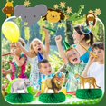 thumbnail image 2 of Artículos de fiesta Yeaqee Jungle Animals, centros de mesa en forma de panal, 2 of 4