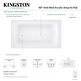 thumbnail image 5 of Kingston Brass VTPN603419T 60-Inch Acrylic Rectangular Drop-In Tub with Anti-Skid Surface in Glossy White, 5 of 7